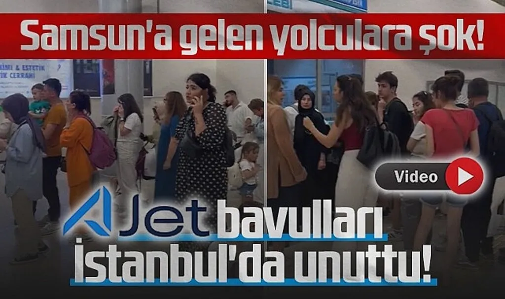 Samsun'a Gelen Yolculara Şok! AJet Bavulları İstanbul'da Unuttu!