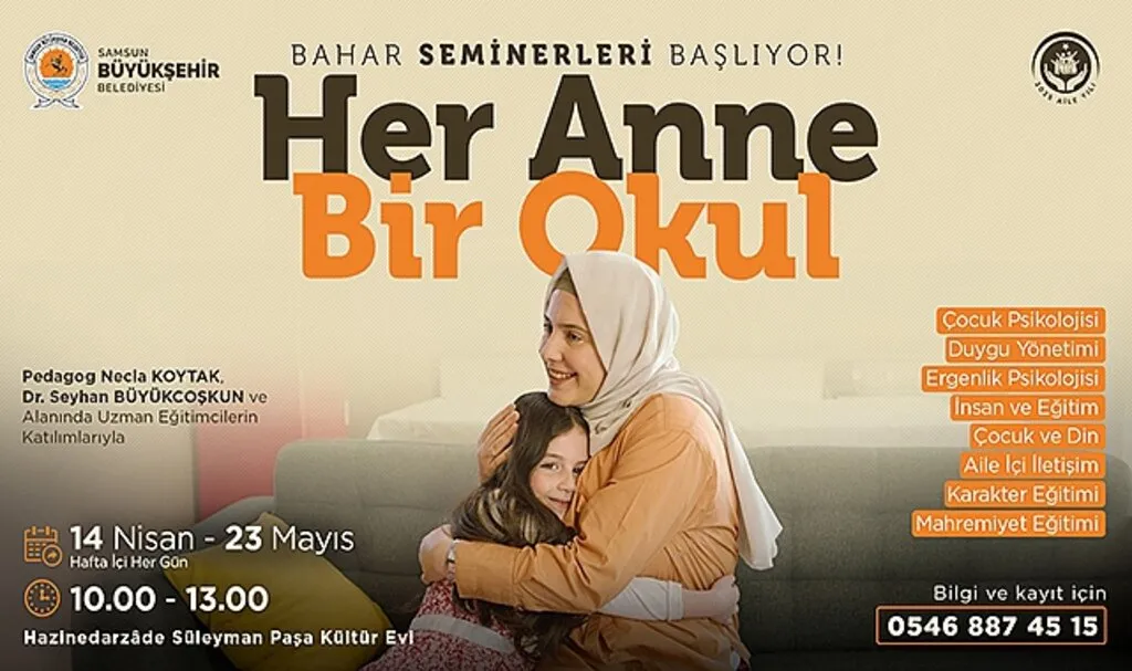 Samsun'da Her Anne Bir Okul Seminerleri Başlıyor