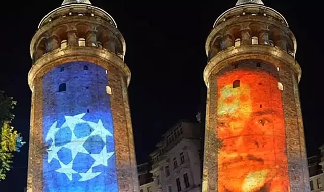 Galatasaray'dan Muhteşem Şov: Galata Kulesi'nde Şampiyonlar Ligi Rüzgarı ve Gizemli Sané Sürprizi!