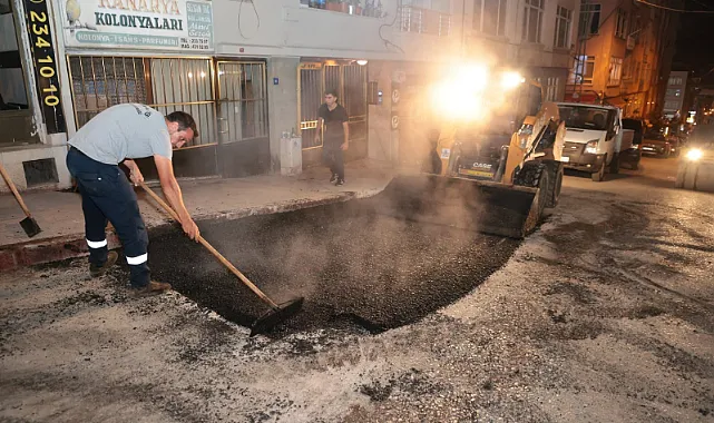 İlkadım'da Ekipler Gece Mesaisinde