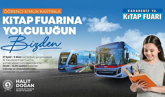 Samsun Kitap Fuarı?na Ulaşım Öğrencilere Ücretsiz