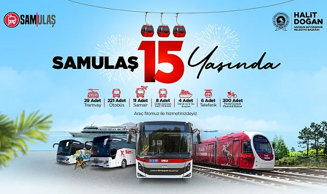 Samsun'da Her Gün 200 Bin Kişi Toplu Ulaşımı Kullanıyor