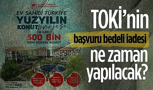 TOKİ?nin başvuru bedeli iadesi ne zaman yapılacak?