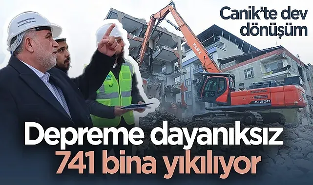 Canik Belediye Başkanı İbrahim Sandıkçı Soğuksu Kentsel Dönüşüm Yıkımlarını İnceledi