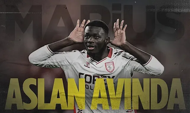 Samsunspor'un Golcü Futbolcusu Marius Mouandilmadji Galatasaray Karşısında Aslan Avında