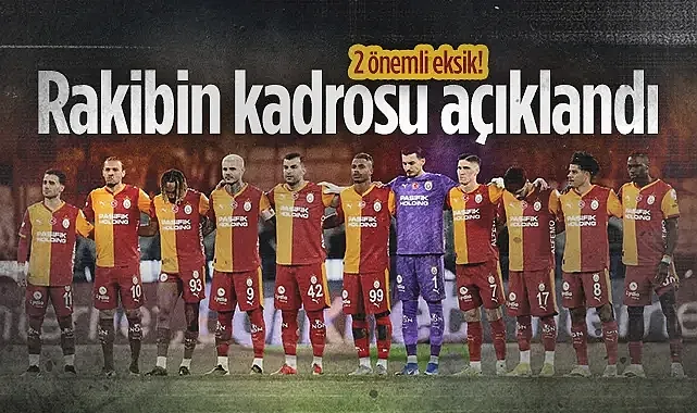 Samsunspor'un Rakibi Galatasaray'ın Kadrosu Açıklandı! İşte O Liste...