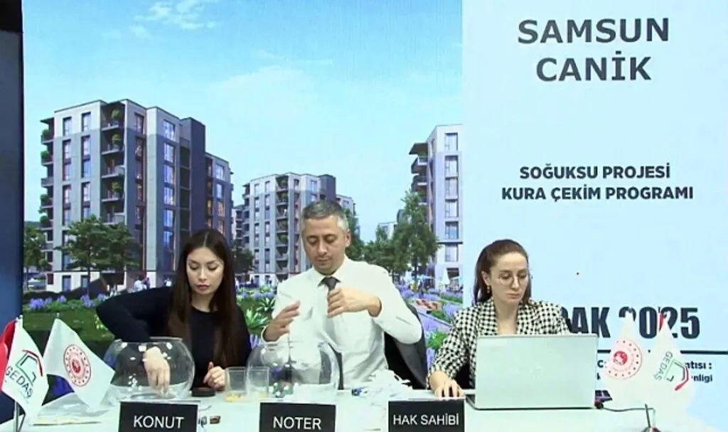 Canik Soğuksu'da Konut Kuraları Çekildi