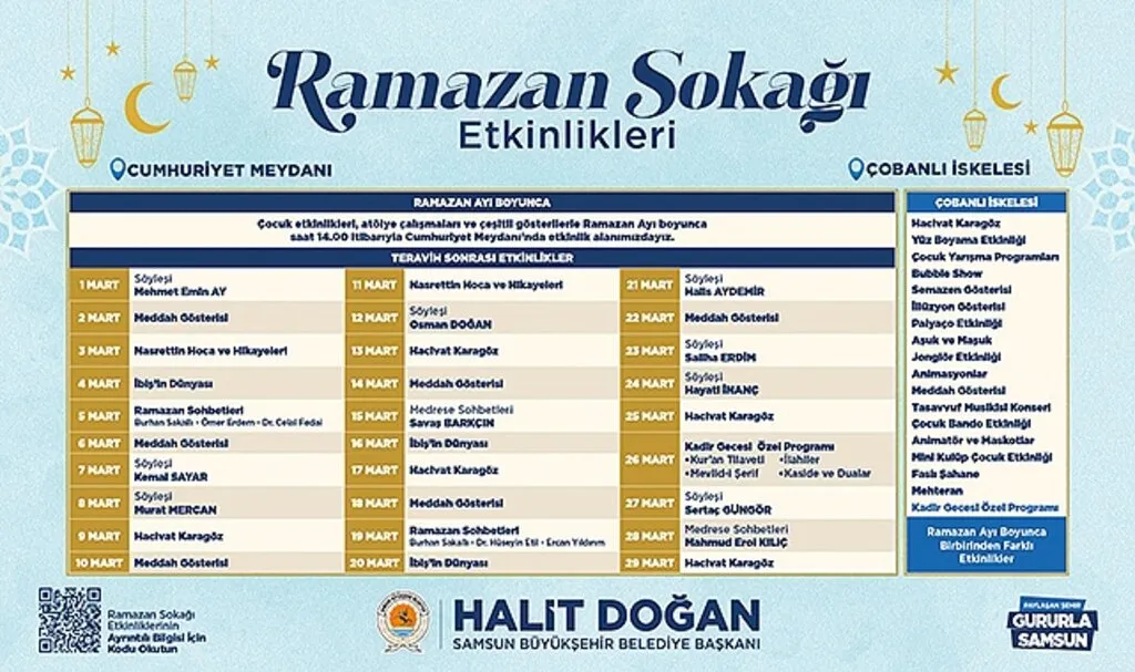 Samsun Büyükşehir Belediyesi'nden Ramazan Sokağı