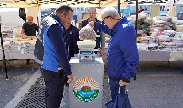 İlkadım'da Semt Pazarlarına Belediye Tartısı Konuldu