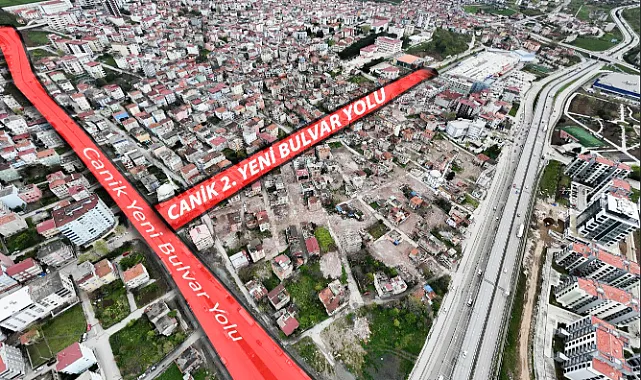 Canik'e 2. Bulvar Yolu Yapılıyor