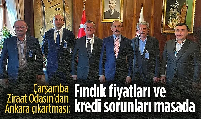 Çarşamba Ziraat Odasın'dan Ankara Çıkartması: Fındık Fiyatları ve Kredi Sorunları Masada