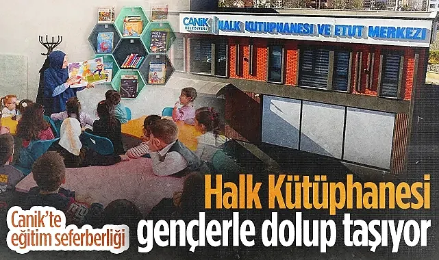 Canik Halk Kütüphanesi Ve Etüt Merkezi Gençlerin Buluşma Noktası Oldu