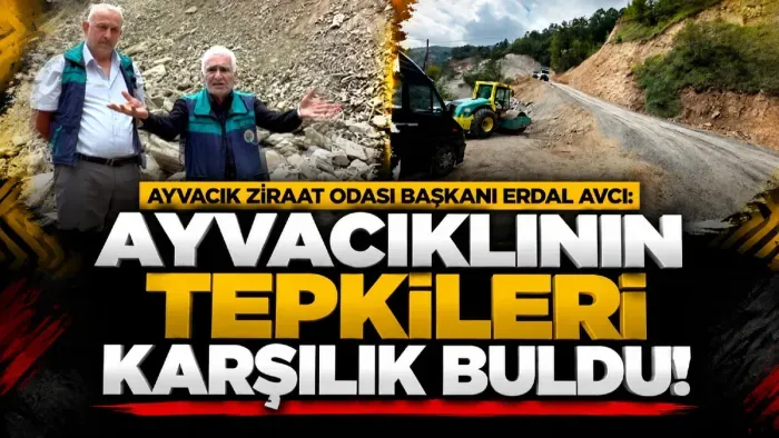 Ayvacık’ta çiftçinin talebi karşılık buldu, Hapan Grup Yolu açıldı