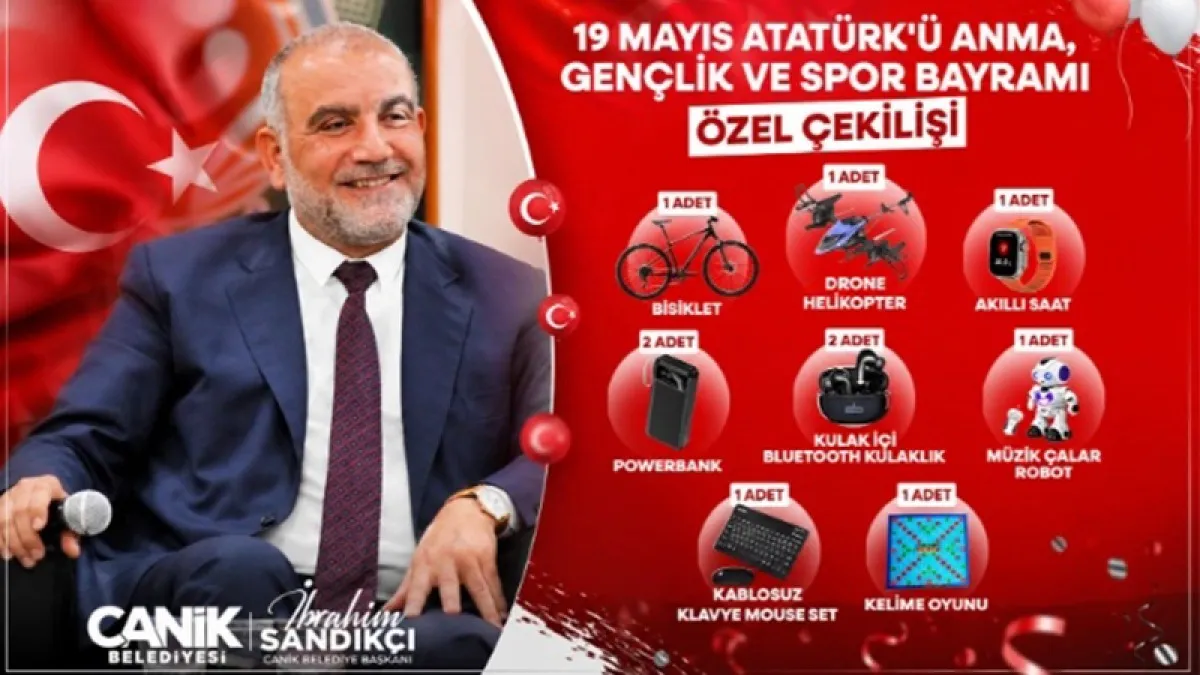 Canik Belediyesi'nden 19 Mayıs'ta hediye yağmuru