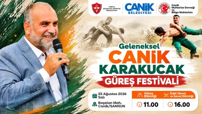 Canik Karakucak Güreş Festivali'nde pehlivanlar er meydanına çıkacak. 