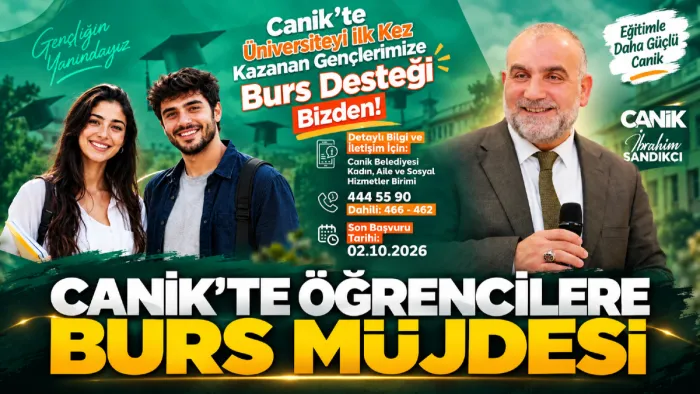 Canik’te üniversiteyi kazanan öğrencilerin tamamına burs desteği