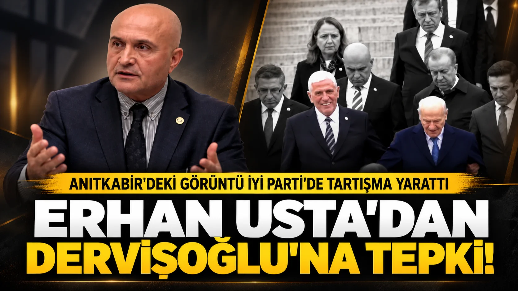 Müsavat Dervişoğlu, Devlet Bahçeli'nin koluna girdi! İYİ Parti Samsun Milletvekili Erhan Usta'dan tepki geldi