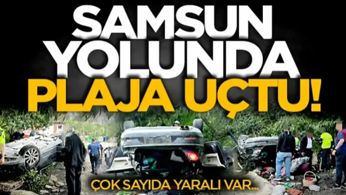 Samsun yolunda plaja uçtu! Çok sayıda yaralı var...