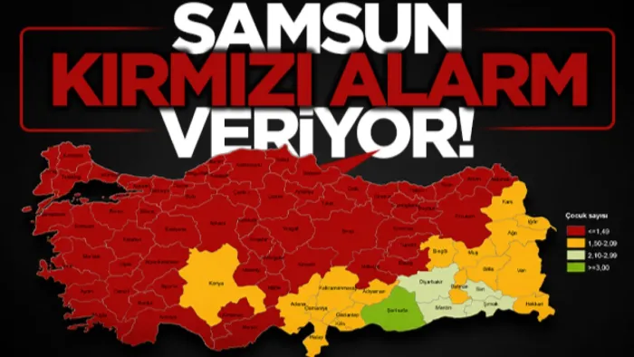 Samsun'da doğurganlık hızı ve çocuk sayısı kırmızı alarm veriyor