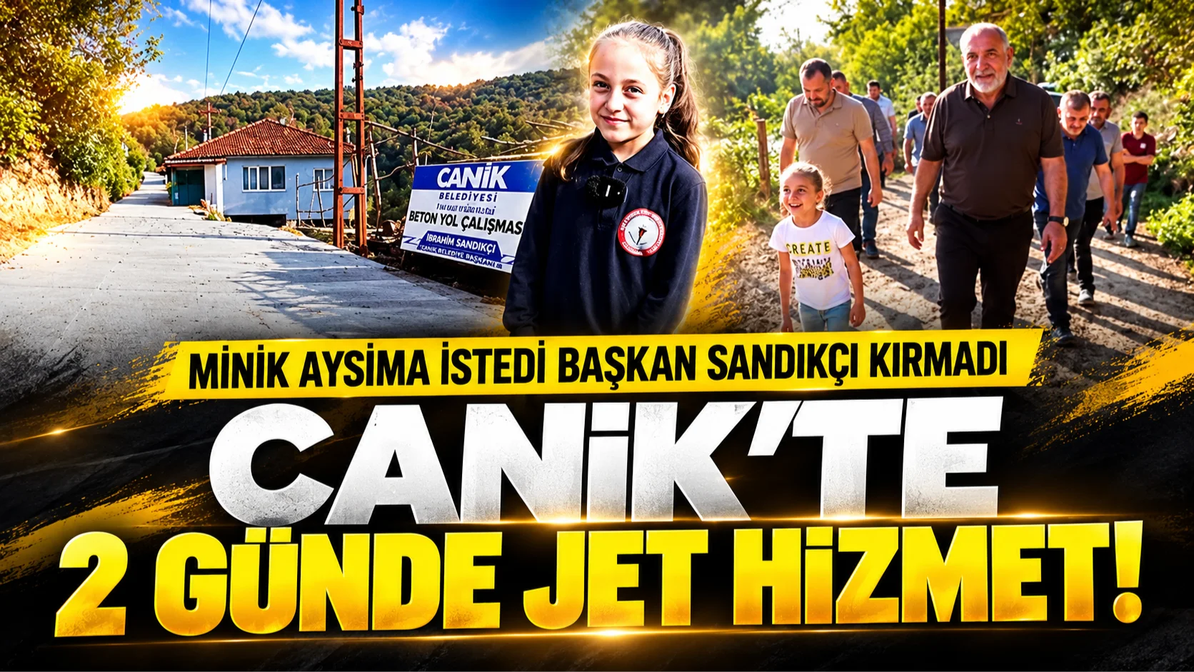 Samsun'da minik Aysima'nın isteğini, Canik Belediye Başkanı İbrahim Sandıkçı 2 günde yerine getirdi