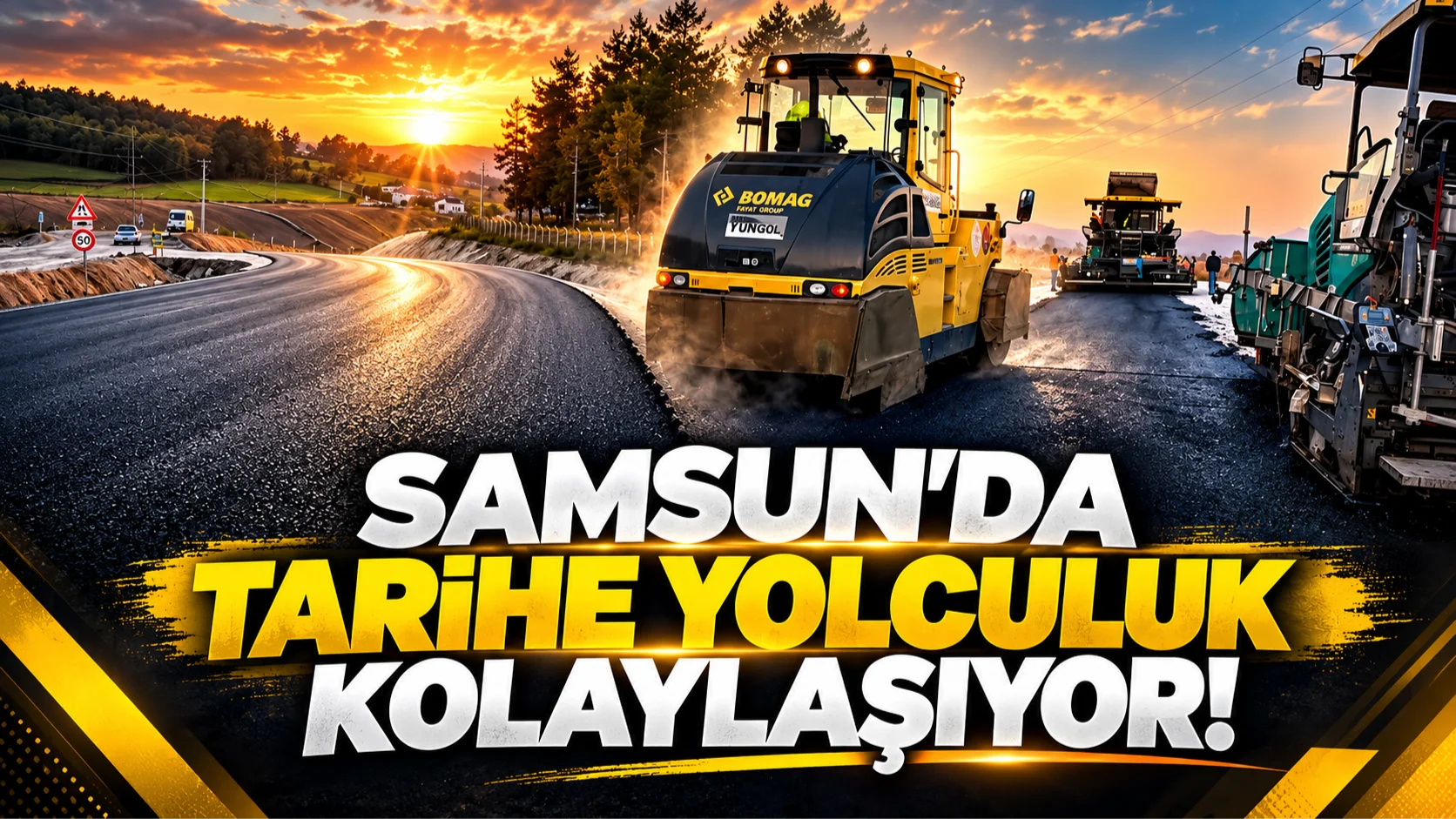 Samsun'da Tarihe Yolculuk Kolaylaşıyor: Kurt Köprü Yoluna Sıcak Asfalt Kalkanı!
