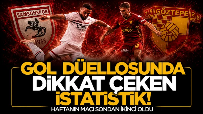 Samsunspor-Göztepe karşılaşması topun oyunda kalma süresinde sondan ikinci oldu