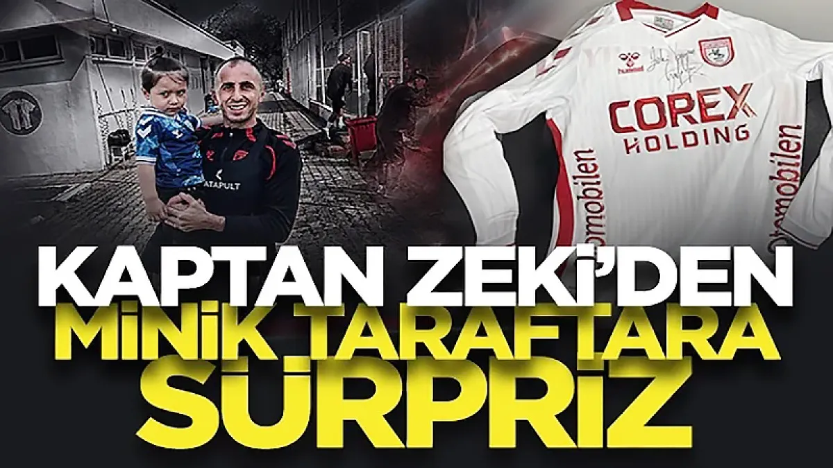 Samsunspor Kaptanı Zeki Yavru minik taraftara forma hediye etti