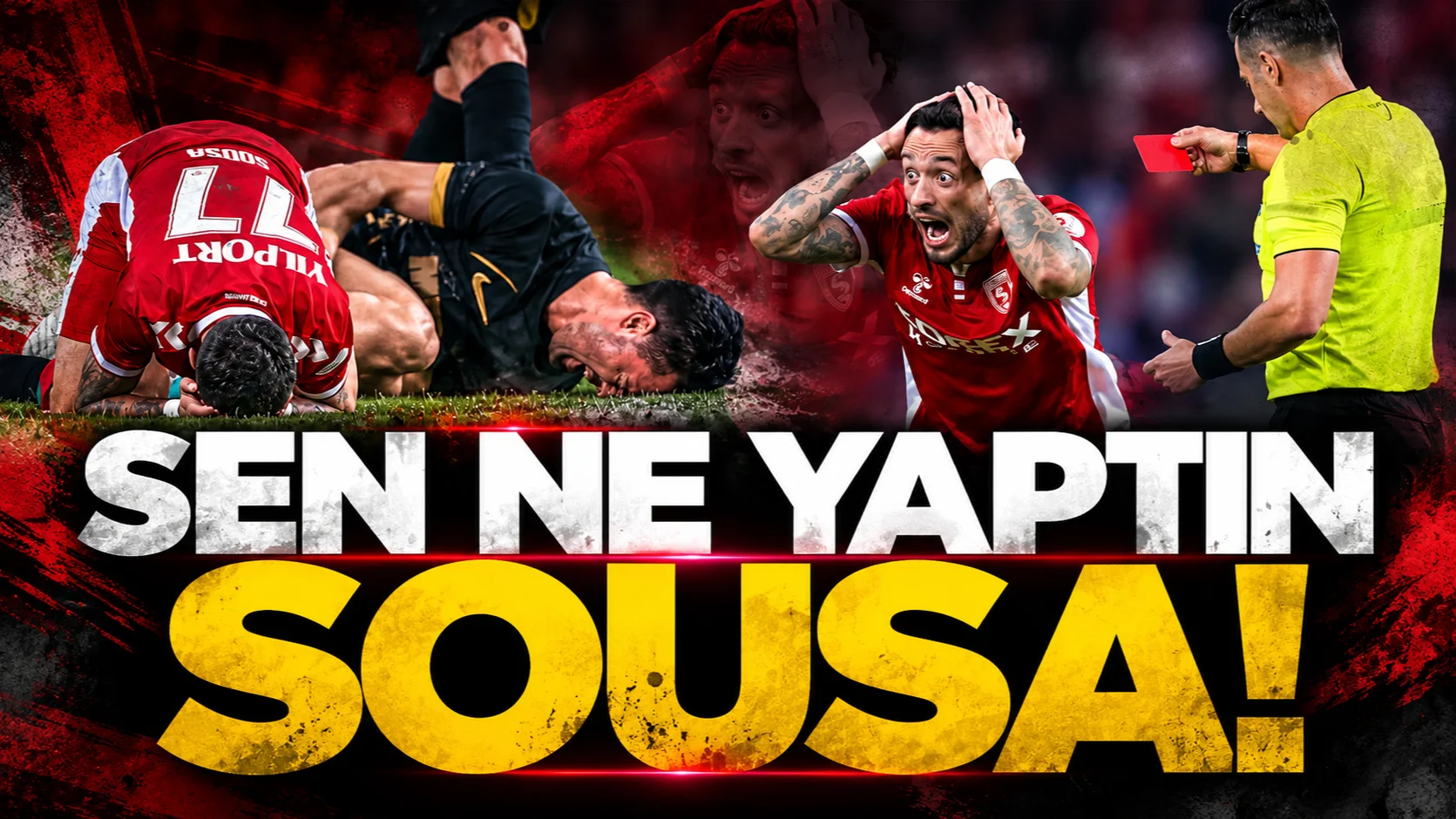 Samsunspor'da Sousa'ya kırmızı kart tepkisi!
