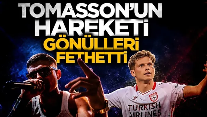 Samsunspor'un yıldızı Tomasson'un hareketi gönülleri fethetti