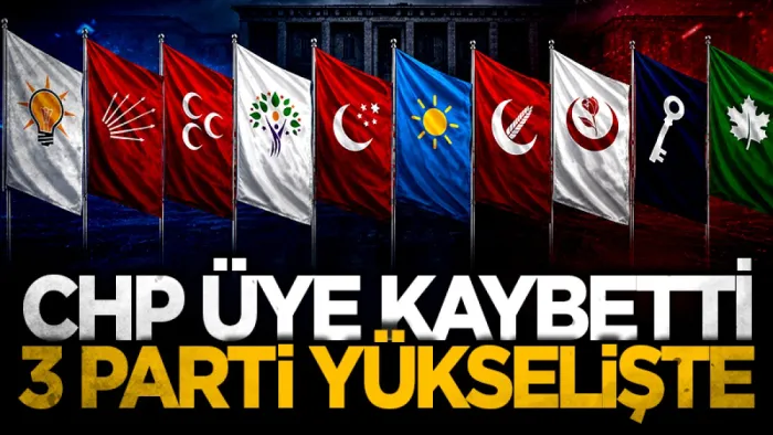 Siyasette kartlar yeniden karılıyor! CHP üye kaybetti 3 parti yükselişte