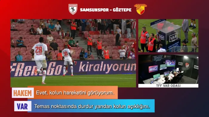 TFF Samsunspor-Göztepe maçının VAR kayıtlarını açıkladı